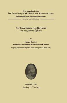 Paperback Zur Geochemie Des Bariums Im Exogenen Zyklus [German] Book