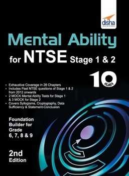 Paperback Mental Ability for NTSE & Olympiad Exams for Class 10 (Quick Start for Class 6, 7, 8, & 9) 2nd Edition Book