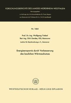 Paperback Energieersparnis Durch Verbesserung Des Baulichen Wärmeschutzes [German] Book