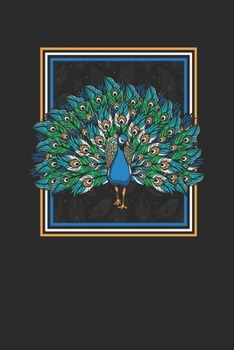 Paperback Peacock In Frame: Peacocks Notebook, Graph Paper (6" x 9" - 120 pages) Animal Themed Notebook for Daily Journal, Diary, and Gift Book
