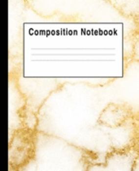 Composition Notebook: Gold Marble Veins Art Abstract
