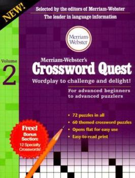 Paperback Merriam-Webster's Crossword Quest, Volume 2 Book