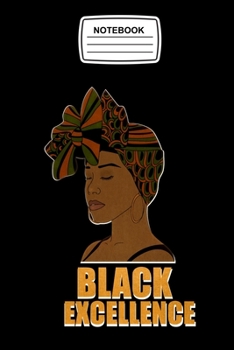 Notebook Black Excellence: African Pattern Black Woman Journal Notebook Blank Lined Ruled 6x9 120 Pages