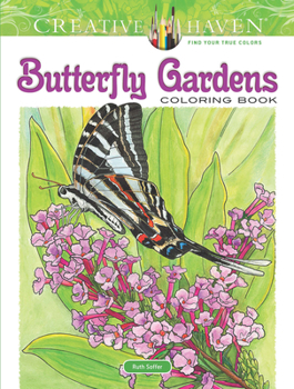 Paperback Creative Haven Butterfly Gardens Coloring Book