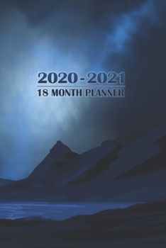 Paperback 2020 - 2021 18 Month Planner: Beautiful Alien Aurora Moonscape Science FIction Illustration - January 2020 June 2021 - Daily Organizer Calendar Agen Book