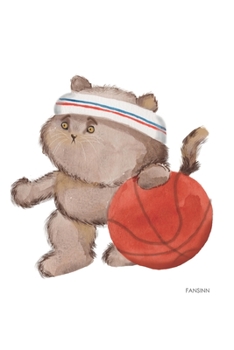 Paperback Funny Basketball Cat Notebook: Graph Paper Journal 6x9 - 120 Pages Book