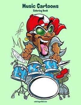 Paperback Music Cartoons Coloring Book 1 Book