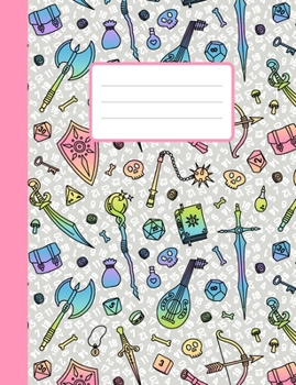 RPG Quest Composition Notebook: 100 College Ruled Pages & 20 Graph Pages with Table of Contents, Rainbow Cover