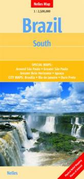 Paperback Brazil: Central and South Nelles Map 1:2,500,000 (English and German Edition) Book