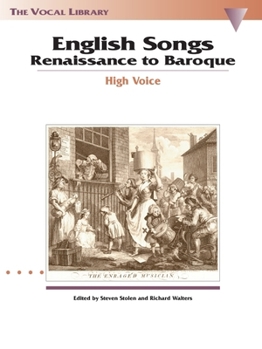 Paperback English Songs: Renaissance to Baroque: The Vocal Library High Voice Book