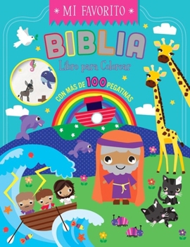 Paperback Biblia - Libro Para Colorear Con Pegatinas (Bible-Coloring and Sticker Book) [Spanish] Book