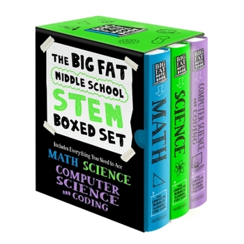 Paperback The Big Fat Middle School Stem 3-Book Boxed Set: Includes Everything You Need to Ace Math, Science, and Computer Science and Coding Book