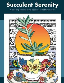 Paperback Succulent Serenity: A Coloring Book