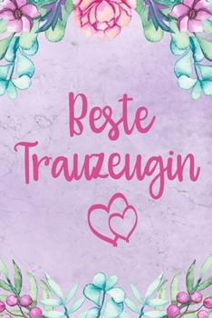 Beste Trauzeugin: Kariertes Notizbuch für die Braut oder den JGA | 6 x 9 Zoll, ca. A5 |100 Seiten | Kariert | Braut-Motiv | Notizbuch zur Vorbereitung der Hochzeit oder des JGA (German Edition)