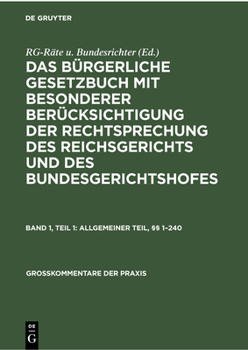 Hardcover Allgemeiner Teil, §§ 1-240 [German] Book