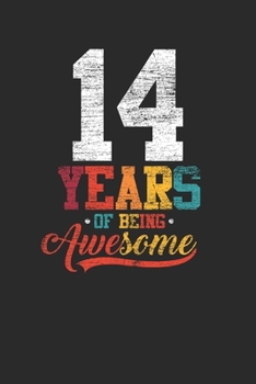 14 Years Of Being Awesome: Dotted Bullet Notebook –  Awesome Birthday Gift Idea