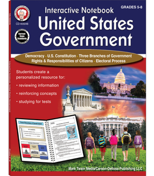 Paperback Interactive Notebook: United States Government Resource Book, Grades 5 - 8 Book