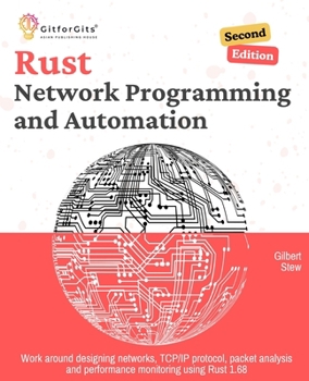 Paperback Rust for Network Programming and Automation, Second Edition: Work around designing networks, TCP/IP protocol, packet analysis and performance monitori Book