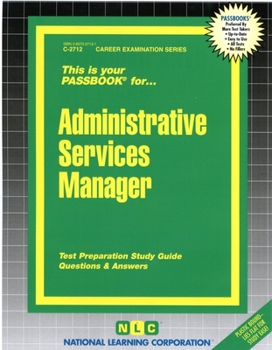 Spiral-bound Administrative Services Manager: Passbooks Study Guide Book
