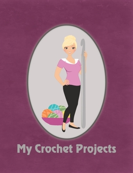 My Crochet Projects: Modern Crochet Lady With Blonde Hair on Deep Rose Background, Glossy Finish