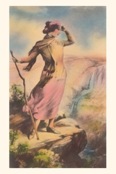 Paperback Vintage Journal Woman on Cliff Edge Book