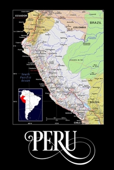 Paperback Peru: Map of Peru Notebook Book