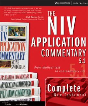 CD-ROM The New Testament, NIV Application Commentary 5.1 for Windows (NIV Application Commentary, The) Book