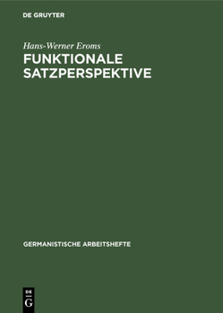 Hardcover Funktionale Satzperspektive [German] Book