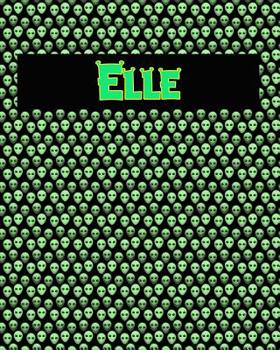 Paperback 120 Page Handwriting Practice Book with Green Alien Cover Elle: Primary Grades Handwriting Book