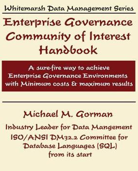 Paperback Enterprise Governance Book