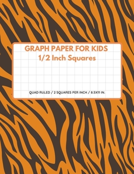 Paperback Graph Paper for Kids 1/2 Inch Squares: Large 1/2 Inch Squares Perfect For Math Drawing and Graphing double-sided Graph Paper Composition Notebook for Book