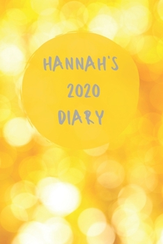 Hannah's 2020 diary | 2020 diary week to view | Monthly and weekly to do | Week by week journal/planner approx A5 size |150 pages (yellow glitter cover)
