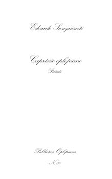 Paperback Capriccio oplepiano: Pretesti [Italian] Book