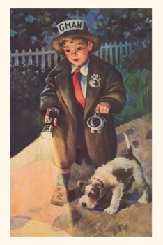 Paperback Vintage Journal Little Boy Playing G-Man Book