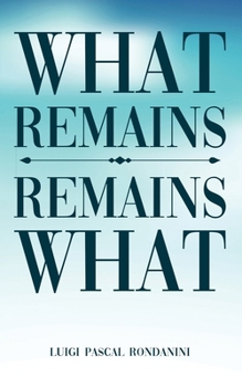 Paperback What Remains / Remains What Book