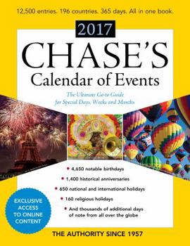 Paperback Chase's Calendar of Events: The Ultimate Go-To Guide for Special Days, Weeks and Months Book