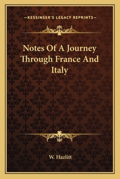 Paperback Notes Of A Journey Through France And Italy Book