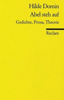 Paperback Abel steh auf: Gedichte, Prosa, Theorie (Universal-Bibliothek ; Nr. 9955) (German Edition) [German] Book