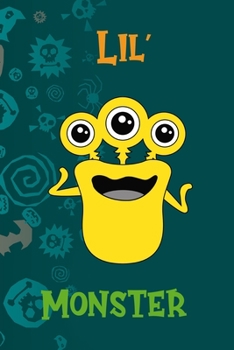 Lil' Monster: Notebook Journal Composition Blank Lined Diary Notepad 120 Pages Paperback Blue Stickers Monster C