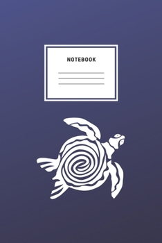 Paperback Notebook: White Turtle In Blue Background Notebook And Planner Composition Book Journal Soft Cover Lined Diary For Boys And Girl Book