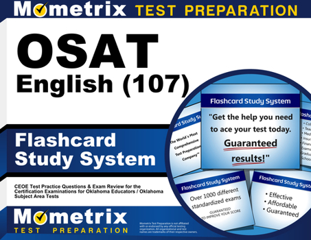 Cards OSAT English (107) Flashcard Study System: CEOE Test Practice Questions and Exam Review for the Certification Examinations for Oklahoma Educators / Ok Book