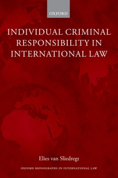 Hardcover Individual Criminal Responsibility in International Law Book