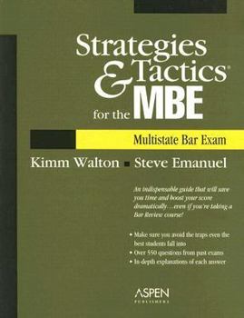 Paperback Strategies & Tactics for the MBE (Multistate Bar Exam) Book