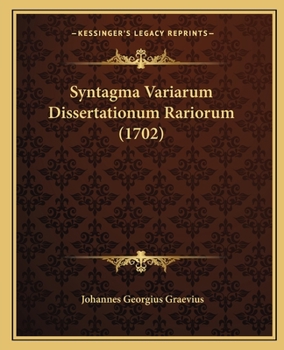 Paperback Syntagma Variarum Dissertationum Rariorum (1702) [Latin] Book