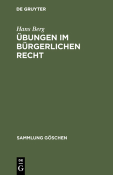 Hardcover Übungen im bürgerlichen Recht [German] Book