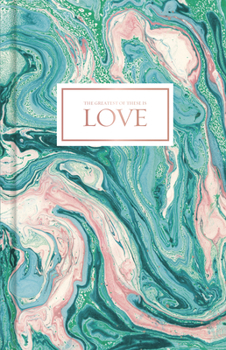 Hardcover Love-Pink and Teal Marble, Journal Book