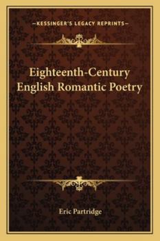 Paperback Eighteenth-Century English Romantic Poetry Book