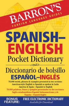 Paperback Spanish-English Pocket Dictionary: 70,000 Words, Phrases & Examples [Spanish] Book