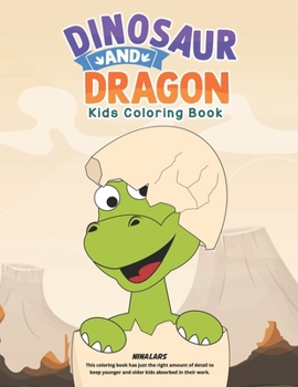 Paperback Dinosaur and Dragon: Kids Coloring Book