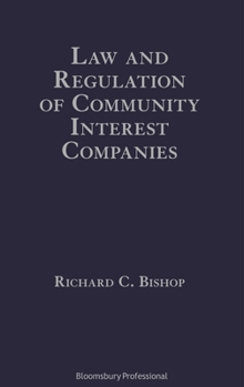 Hardcover Law and Regulation of Community Interest Companies Book